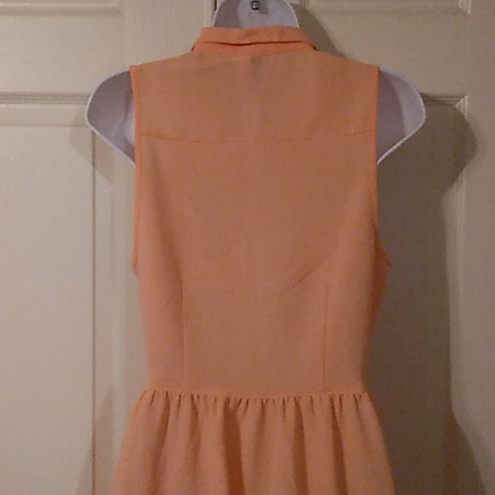 H&M Divided Coral Sleeveless Collar Dress - Picture 3 of 5